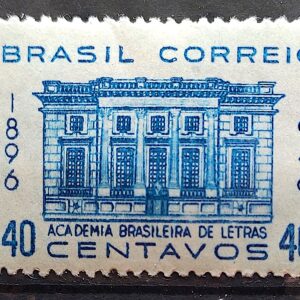 C 226 Selo 50 Anos da Academia Brasileira de Letras Literatura Arquitetura 1946