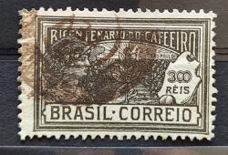 C 23 Selo Centenario do Plantio de Cafe Economia Bebida 1928 3 Circulado