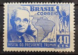 C 230 Selo Presidente Harry Truman Estados Unidos Mapa 1947 1
