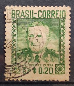 C 231 Selo Presidente Militar Eurico Gaspar Dutra 1947 3 Circulado