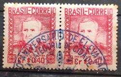 C 232 Selo Presidente Militar Eurico Gaspar Dutra 1947 2 Circulado Dupla