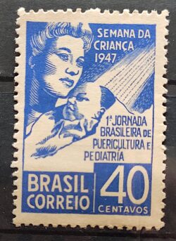 C 234 Selo Semana da Crianca Pediatria Saude 1947 1