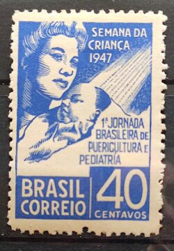 C 234 Selo Semana da Crianca Pediatria Saude 1947 2