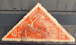 C 235 Selo Semana da Asa Icaro Aviacao Aviao 1947 Circulado 1