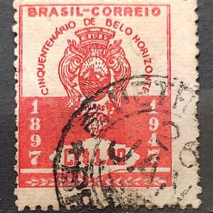 C 236 Selo 50 Anos de Belo Horizonte Brasao 1947 4 Circulado