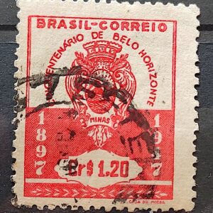 C 236 Selo 50 Anos de Belo Horizonte Brasao 1947 7 Circulado