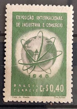 C 237 Selo Exposicao Internacional de Industria e Comercio Economia Mapa 1948 3