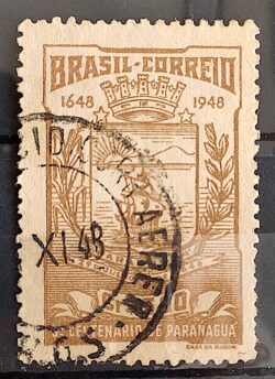 C 238 Selo Tricentenario de Paranagua Navio 1948 3 Circulado