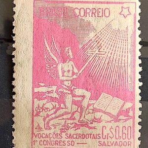 C 247 Selo Congresso Nacional de Vocacoes Sacerdotais Religiao 1949 4
