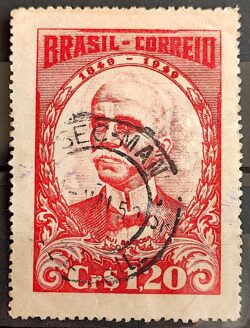 C 249 Selo Centenario Rui Barbosa 1949 Circulado 5