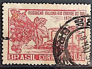 C 251 Selo Imigracao Italiana no Rio Grande do Sul Italia Etnia 1950 Circulado 1
