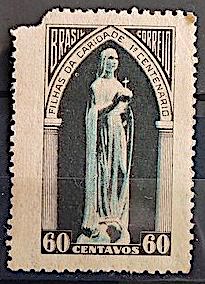 C 252 Selo Centenario Filhas de Caridade Sao Vicente de Paulo Religiao 1950 1