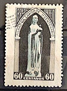 C 252 Selo Centenario Filhas de Caridade Sao Vicente de Paulo Religiao 1950 Circulado 1