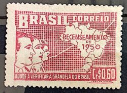 C 254 Selo Recenseamento Geral do Brasil Geografia Mapa 1950 3