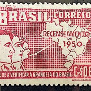 C 254 Selo Recenseamento Geral do Brasil Geografia Mapa 1950 6