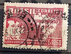 C 254 Selo Recenseamento Geral do Brasil Geografia Mapa 1950 Circulado 1