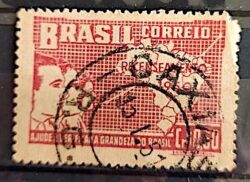 C 254 Selo Recenseamento Geral do Brasil Geografia Mapa 1950 Circulado 10