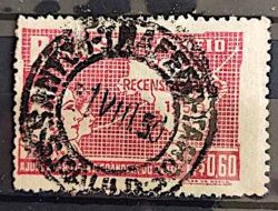 C 254 Selo Recenseamento Geral do Brasil Geografia Mapa 1950 Circulado 2