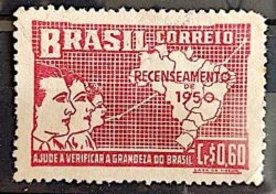 C 254 Selo Recenseamento Geral do Brasil Geografia Mapa 1950 Circulado 23