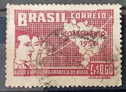 C 254 Selo Recenseamento Geral do Brasil Geografia Mapa 1950 Circulado 24