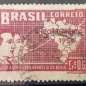 C 254 Selo Recenseamento Geral do Brasil Geografia Mapa 1950 Circulado 24