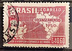 C 254 Selo Recenseamento Geral do Brasil Geografia Mapa 1950 Circulado 4