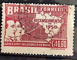 C 254 Selo Recenseamento Geral do Brasil Geografia Mapa 1950 Circulado 9