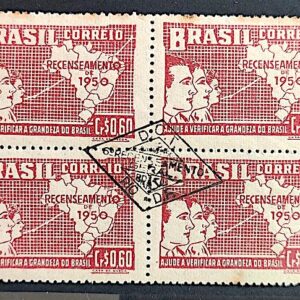C 254 Selo Recenseamento Geral do Brasil Geografia Mapa 1950 Quadra CPD RJ 25