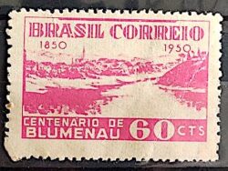 C 256 Selo Centenario de Blumenau 1950 2