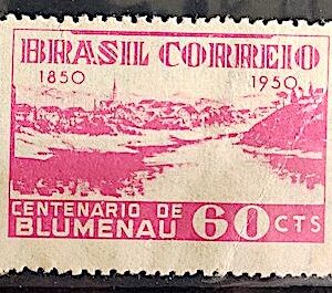 C 256 Selo Centenario de Blumenau 1950 2