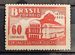 C 257 Selo Centenario Provincia do Amazonas Teatro Arquitetura 1950