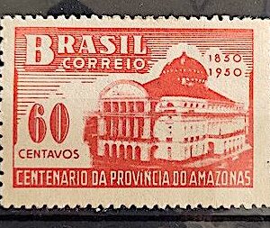 C 257 Selo Centenario Provincia do Amazonas Teatro Arquitetura 1950