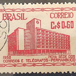 C 259 Selo Edificio dos Correios Pernambuco Servico Postal 1951 Circulado 2