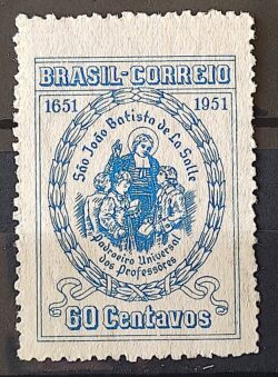 C 263 Selo 3 Centenario Sao Joao Batista de La Salle Religiao 1951 2