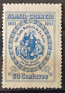 C 263 Selo 3 Centenario Sao Joao Batista de La Salle Religiao 1951 4