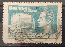 C 265 Selo Congresso Brasileiro de Teatro Joao Caetano dos Santos 1951 Circulado 12