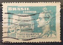 C 265 Selo Congresso Brasileiro de Teatro Joao Caetano dos Santos 1951 Circulado 13