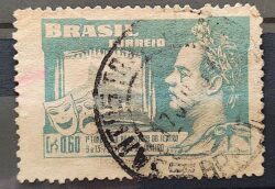 C 265 Selo Congresso Brasileiro de Teatro Joao Caetano dos Santos 1951 Circulado 14