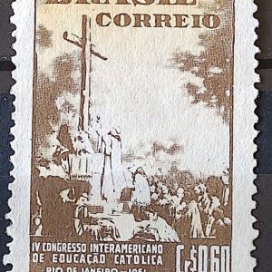 C 267 Selo Congresso Interamericano de Educacao Catolica Religiao 1951 2