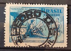 C 282 Selo Aniversario do Fluminense Futebol Clube 1952 Circulado 1