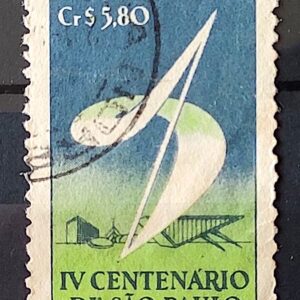 C 295 Selo 4 Centenario de Sao Paulo 1953 Circulado 1