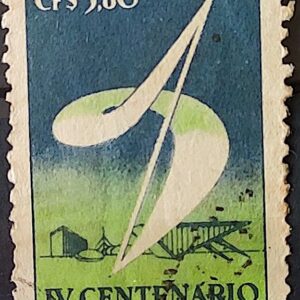 C 295 Selo 4 Centenario de Sao Paulo 1953 Circulado 2
