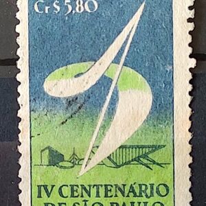C 295 Selo 4 Centenario de Sao Paulo 1953 Circulado 3