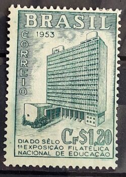 C 303 Selo Exposicao Filatelica Nacional de Educacao 1953 1