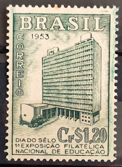 C 303 Selo Exposicao Filatelica Nacional de Educacao 1953 3