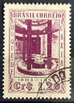 C 308 Selo Mausoleu Duque de Caxias Militar 1953 Circulado 2
