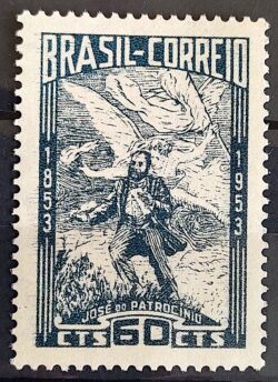 C 316 Selo Centenario Jose do Patrocinio Jornal Jornalista 1953