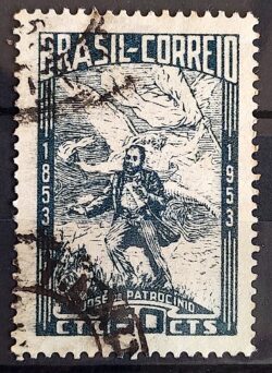 C 316 Selo Centenario Jose do Patrocinio Jornal Jornalista 1953 Circulado 2