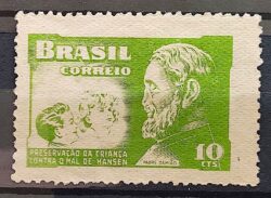 C 323 Selo Campanha Contra o Mal de Hansen Padre Damiao Religiao Saude 1953 5