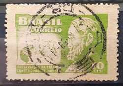 C 323 Selo Campanha Contra o Mal de Hansen Padre Damiao Religiao Saude 1953 Circulado 5
